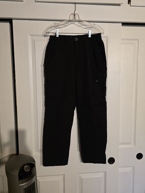 Gash Hao Men's Black Convertible Zip Off Cargo Pants